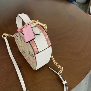 New w Tags Heart Shaped Coach Bag, Never Used